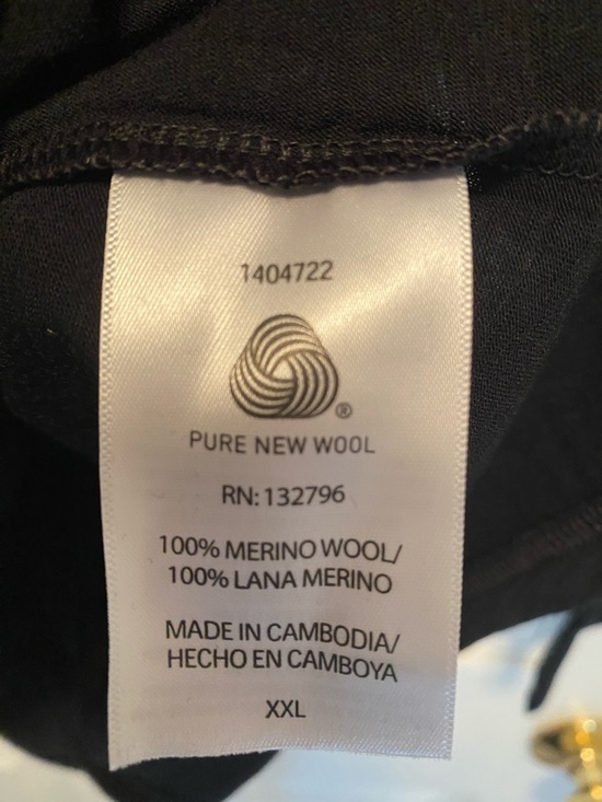 Seg’ments Women's Black Long Sleeve 100% Merino Wool Top…size XXL - Picture 4 of 7